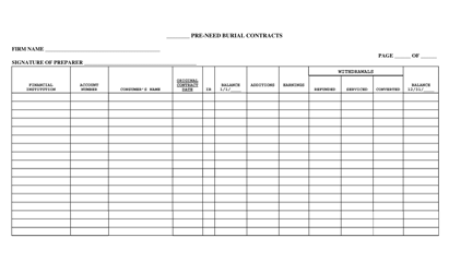 Form CPN-1 Sellers of Pre-need Cemetery Merchandise and Cemetery Companies Annual Reportin - Kentucky, Page 8