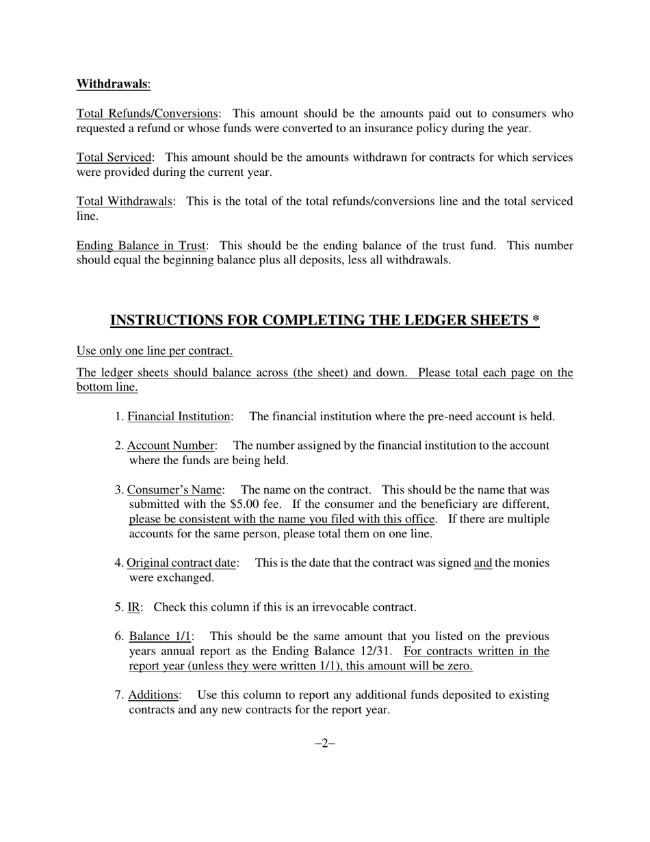 Form CPN-2 Pre-need Burial Contract Annual Report Cover Sheet - Kentucky, Page 4