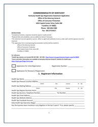 Kentucky Health SPA Registration Statement Application - Kentucky, Page 4