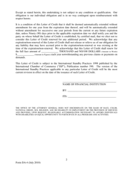 Form DA-4 Debt Adjuster Irrevocable Letter of Credit - Kentucky, Page 2