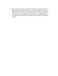 Directriz Para El Testamento Vital De Kentucky Y El Nombramiento Del Representantepara La Asistencia Medica - Kentucky (Spanish), Page 6