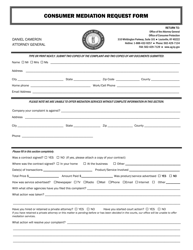 Consumer Mediation Request Form (Jefferson, Bullitt or Oldham Counties) - Kentucky, Page 2
