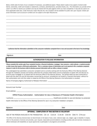 Consumer Mediation Request Form (Jefferson, Bullitt or Oldham Counties) - Kentucky, Page 3