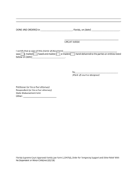 Form 12.947(D) Order for Temporary Support and Other Relief With No Dependent or Minor Child(Ren) - Florida, Page 7