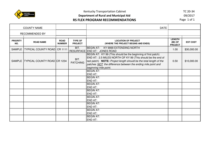 Form TC20-34  Printable Pdf