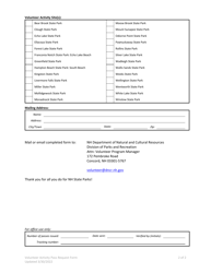 &quot;Volunteer Activity Pass Request Form&quot; - New Hampshire, Page 2