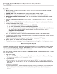 Instructions for Schedule A Supplier&#039;s Monthly Liquor Report of Sales to North Dakota Wholesalers - North Dakota, Page 2