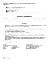 Instructions for Schedule A Supplier&#039;s Monthly Liquor Report of Sales to North Dakota Wholesalers - North Dakota, Page 3