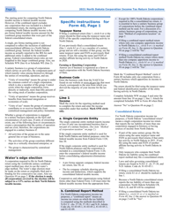 Instructions for Form 40, SFN28740 Corporation Income Tax Return - North Dakota, Page 6