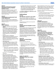 Instructions for Form 40, SFN28740 Corporation Income Tax Return - North Dakota, Page 9