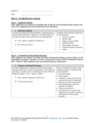Feho Worksheet of Individualized Assessment for Credit Policy - New York, Page 2