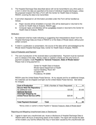 Rhode Island Hospital Discharge Data Release Assurances Form - Rhode Island, Page 2
