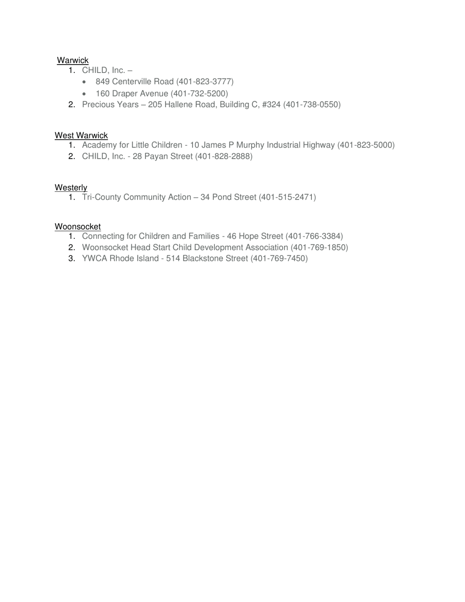 Pre-kindergarten Lottery Application - Rhode Island, Page 9