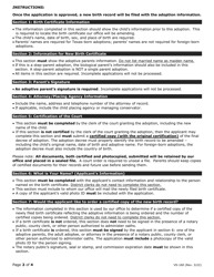 Form VS-160 Certificate of Adoption - Texas, Page 2