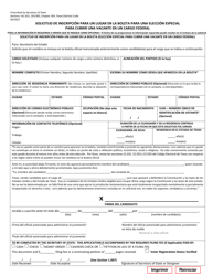 Form 2-24 Application for a Place on the Ballot for a Special Election to Fill a Vacancy in a Federal Office - Texas (English/Spanish), Page 3