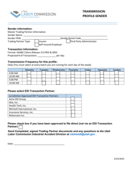 Document preview: Transmission Profile-Sender - Utah