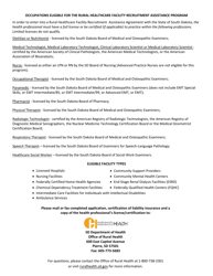 Application for Rural Healthcare Facility Recruitment Assistance Program - South Dakota, Page 2