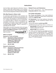 Form TPG-170 Business Taxes Status Letter Request (Letter of Good Standing) - Connecticut, Page 2