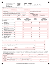 Document preview: Form OS-114 Connecticut Sales and Use Tax Return - Connecticut