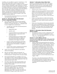 Form SF-2800 Application for Death Benefits, Page 2