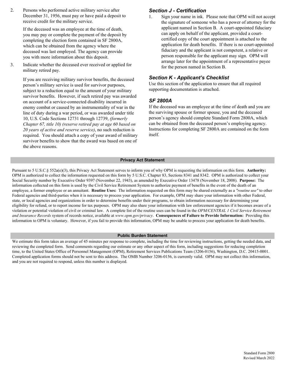 Form SF2800 Fill Out, Sign Online and Download Fillable PDF Templateroller