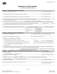 Form SF-2800 Application for Death Benefits, Page 4