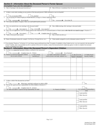 Form SF-2800 Application for Death Benefits, Page 5