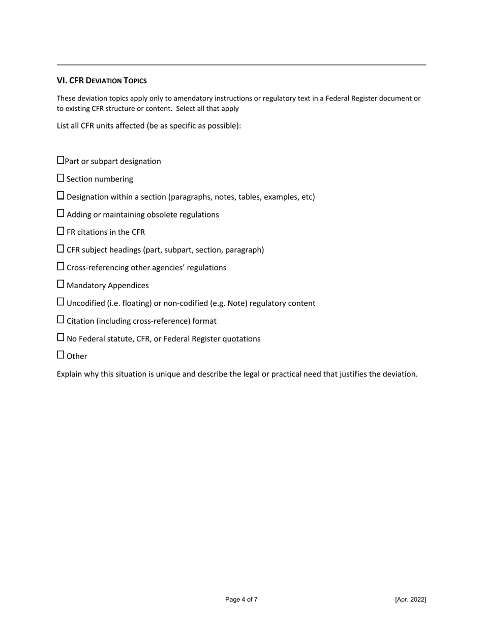 Deviation Request Form, Page 6