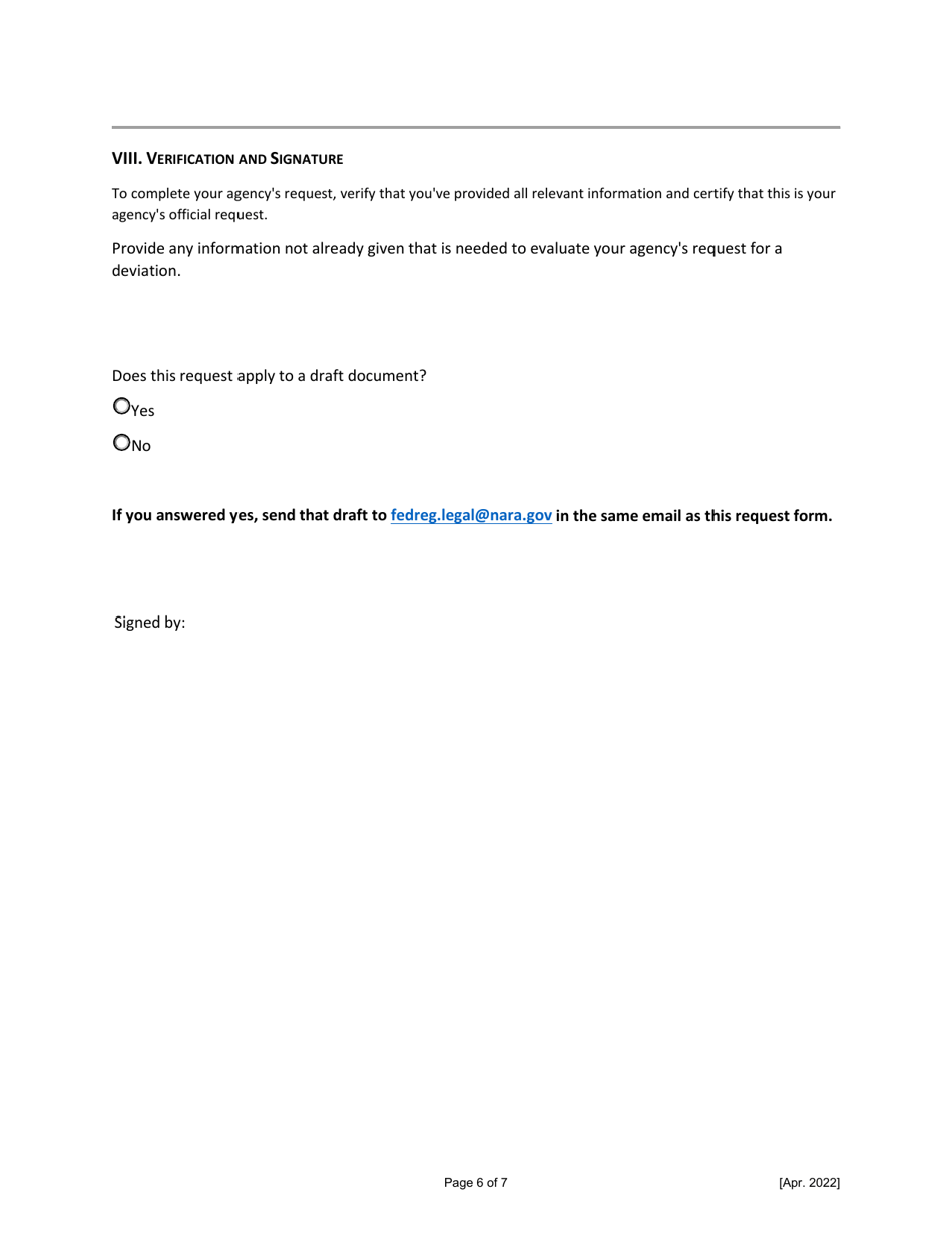 Deviation Request Form, Page 8