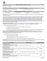 CBP Form 78 Background Investigation Requirements Determination (Bird) Document, Page 2