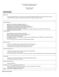 CBP/ATC Form 101 Event Application, Page 2