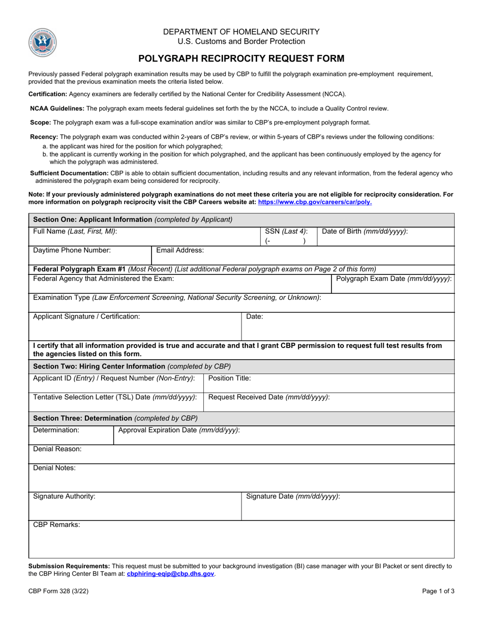 Cbp Form 328 Fill Out Sign Online And Download Fillable Pdf Templateroller 9868