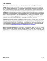 CBP Form 401 ACH Credit Application, Page 2