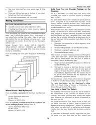 Instructions for Arizona Form 140A, ADOR10414 Resident Personal Income Tax Return (Short Form) - Arizona, Page 14