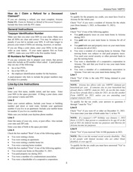 Instructions for Arizona Form 140PTC, ADOR10567 Property Tax Refund (Credit) Claim - Arizona, Page 3