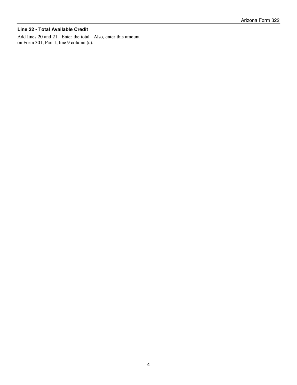 Instructions for Arizona Form 322, ADOR10941 Credit for Contributions Made or Fees Paid to Public Schools - Arizona, Page 4