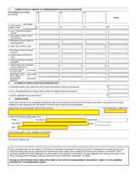 Form SF-270 Request for Advance or Reimbursement, Page 2