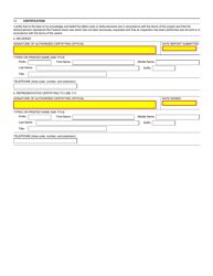 Form SF-271 Outlay Report and Request for Reimbursement for Construction Programs, Page 3