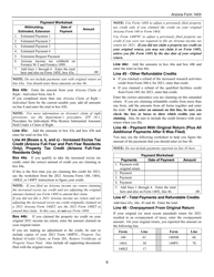 Instructions for Arizona Form 140X, ADOR10573 Individual Amended Income Tax Return for Forms 140, 140a, 140ez, 140nr and 140py - Arizona, Page 9