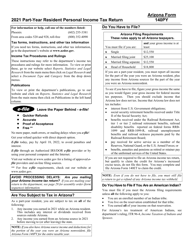 Document preview: Instructions for Arizona Form 140PY, ADOR10149 Part-Year Resident Personal Income Tax Return - Arizona