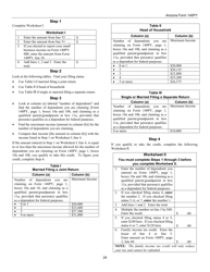 Instructions for Arizona Form 140PY, ADOR10149 Part-Year Resident Personal Income Tax Return - Arizona, Page 24