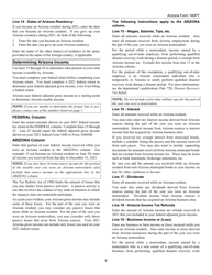 Instructions for Arizona Form 140PY, ADOR10149 Part-Year Resident Personal Income Tax Return - Arizona, Page 8