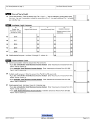 Arizona Form 335-I (ADOR11239) Credit for Business Contributions by an S Corporation to School Tuition Organizations - Individual - Arizona, Page 2