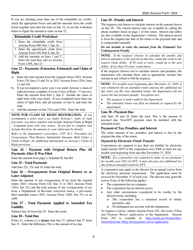 Instructions for Arizona Form 120X, ADOR10341 Arizona Amended Corporation Income Tax Return - Arizona, Page 6