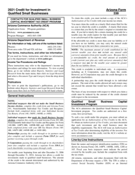 Document preview: Instructions for Arizona Form 338, 338-P, 338-S - Arizona