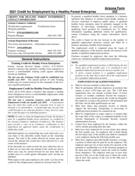 Document preview: Instructions for Arizona Form 332, 332-P - Arizona