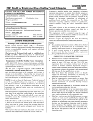 Instructions for Arizona Form 332, 332-P - Arizona