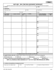 Document preview: CAP Form 160S Real Time Risk Assessment Worksheet