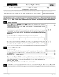 Document preview: Form ADOR11273 Claim of Right - Individual - Arizona