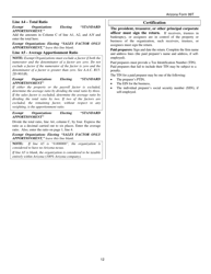 Instructions for Arizona Form 99T, ADOR10419 Arizona Exempt Organization Business Income Tax Return - Arizona, Page 12